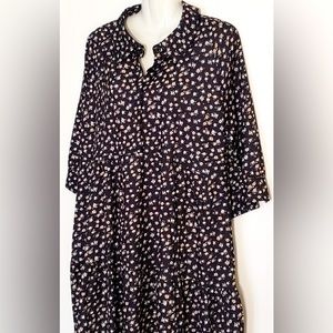 🛑SOLD🛑Petallush Floral & Tiered Ruffle Dress Size XXL